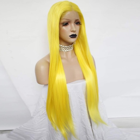 💫ABBY 26” YELLOW STRAIGHT LACE FRONT WIG💫 *NWT* - Picture 2 of 5